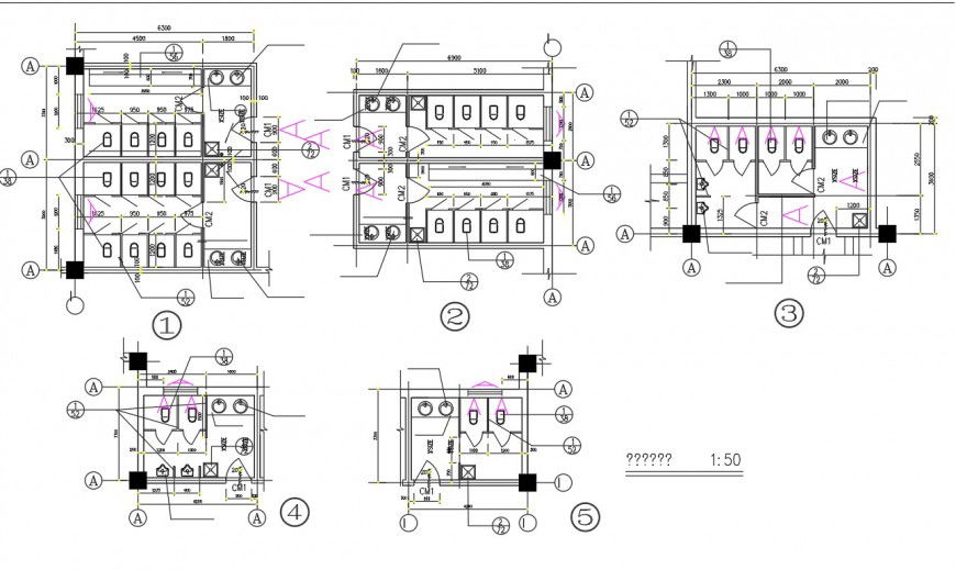 Toilet auditorium plan detail autocad file