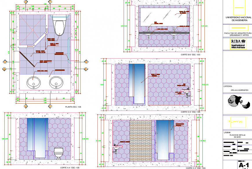 Toilet detail plan and elevation drawing in dwg AutoCAD file.