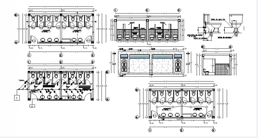 Toilet detail plan dwg file