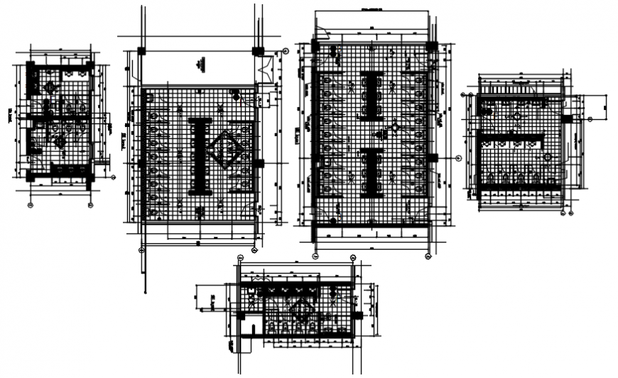 Toilet different plan in auto cad file