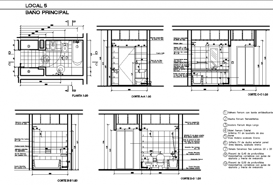 Toilet layout plan and elevation detail drawing in dwg AutoCAd file.