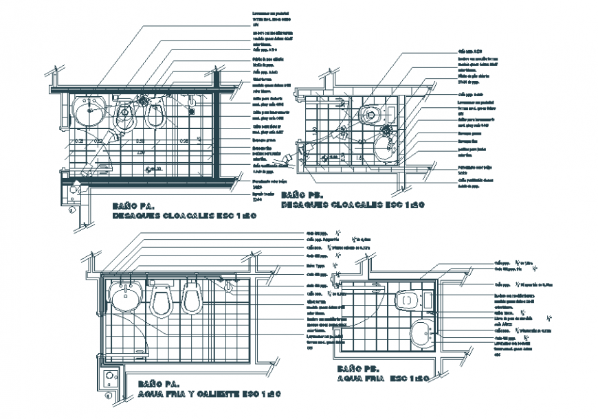 Toilet layout plan detail drawing in dwg AutoCAD file.