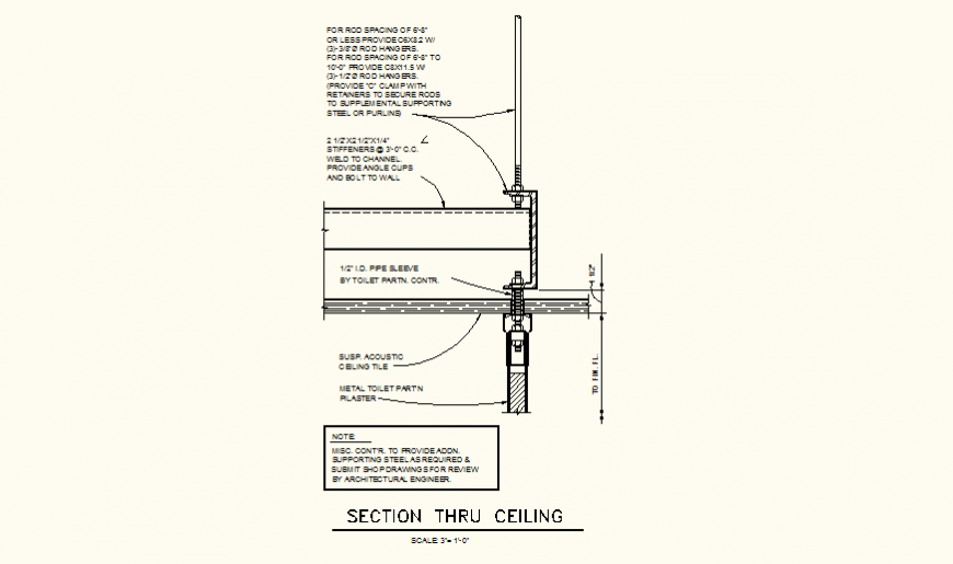 Toilet partition support detail plan layout file