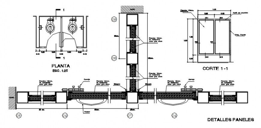 Toilet plan, pipe line connection and sanitary installation drawing details dwg file