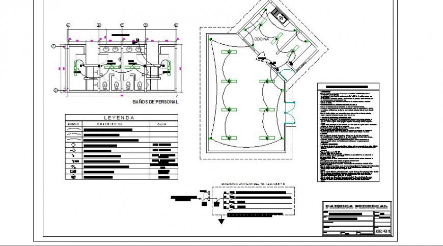 Toilet Plan Sanitary Installation Kitchen Electrical DWG Details