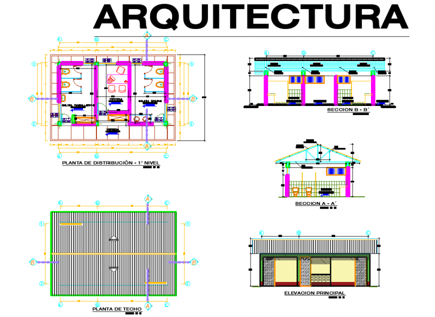 Toilet plan drawing with details in dwg file.