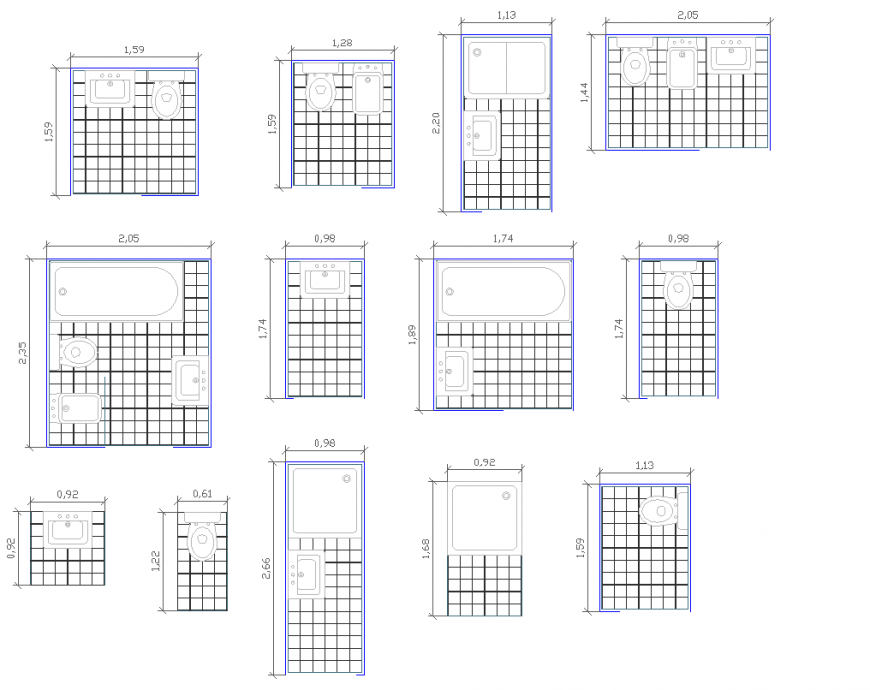 Toilet plan dwg file