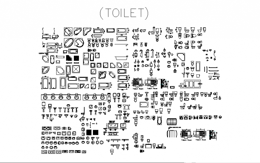 Toilet plumbing sanitary plan detail dwg file