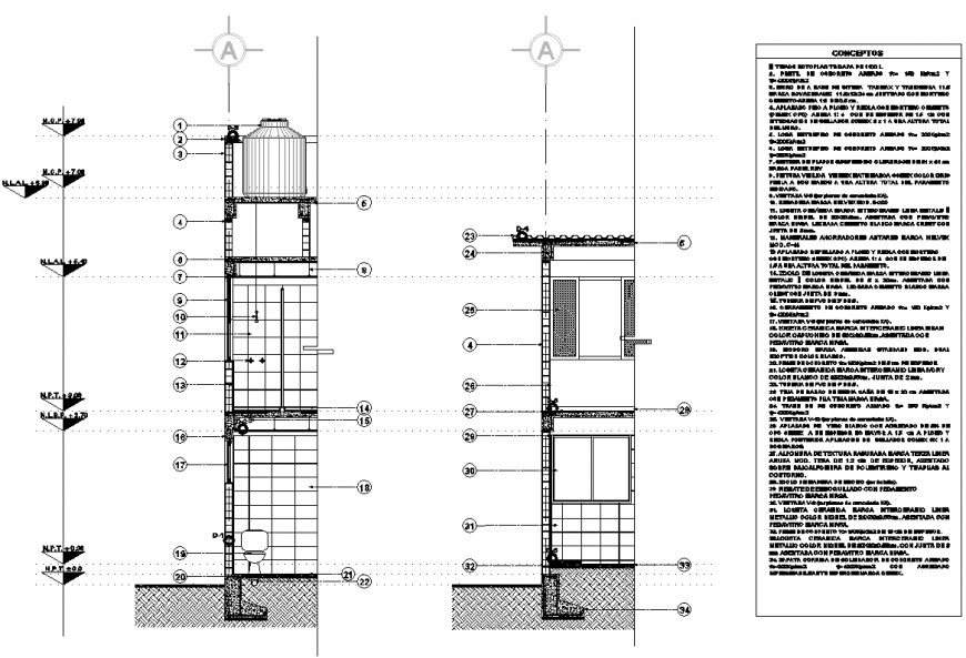 Toilet section plan autocad file