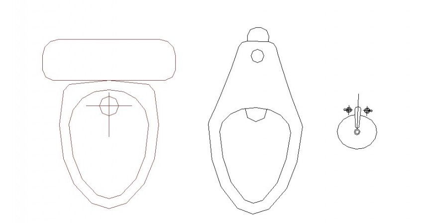 Toilet sheet and sink elevation block cad drawing details dwg file