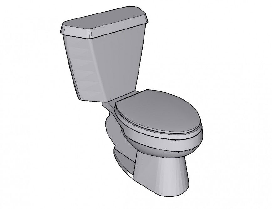 Toilet sheet design block 3d drawing details dwg file