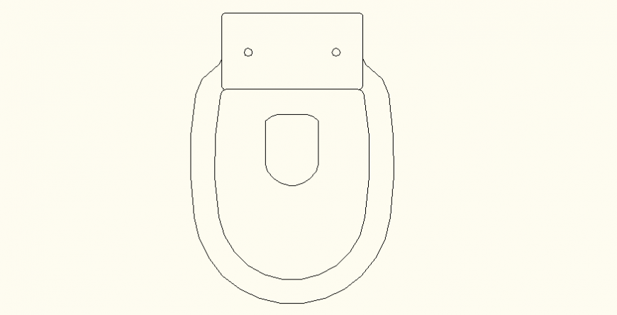 top elevation of toilet detail elevation autocad file