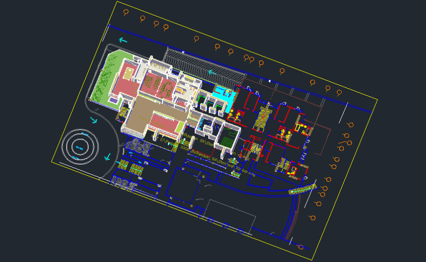 Top view 3d spacing concept of house file