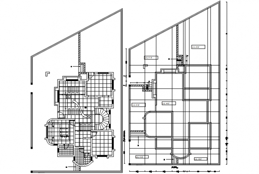 Top view architecture plan of terrace detail file