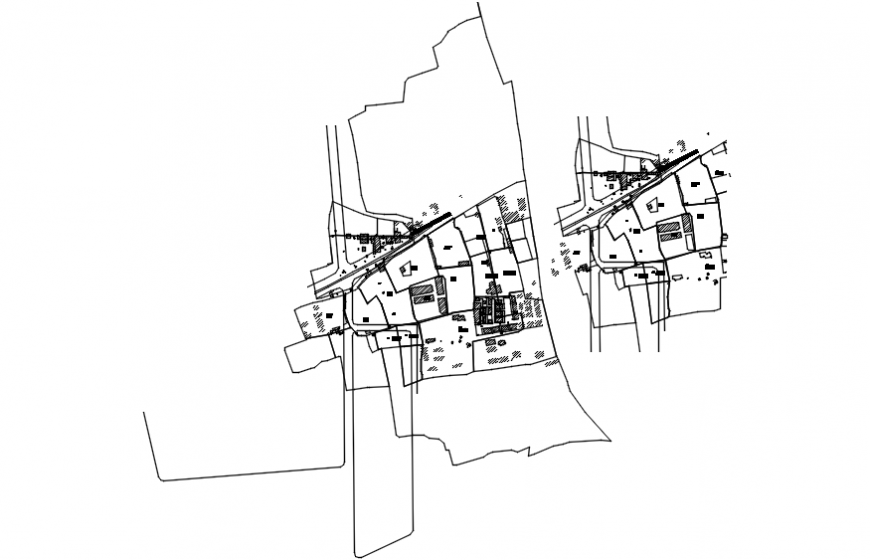 Top view construction layout model detailing