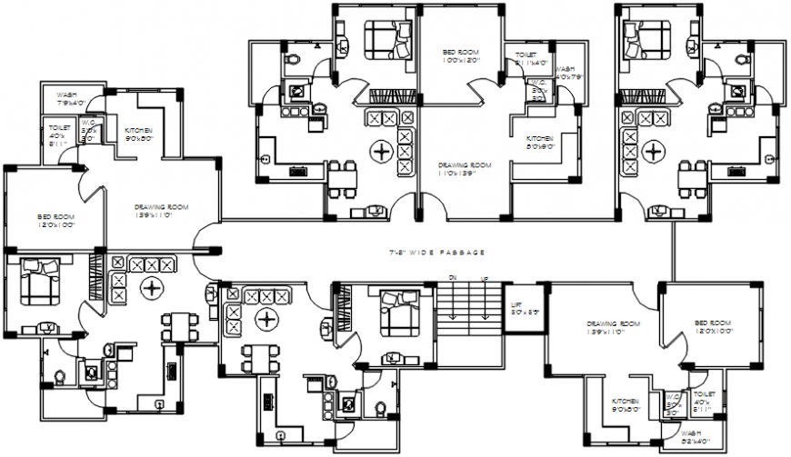 Top view detail of house plan details