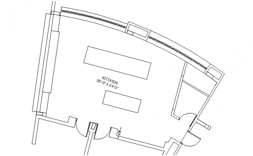 Top view detail of kitchen platform