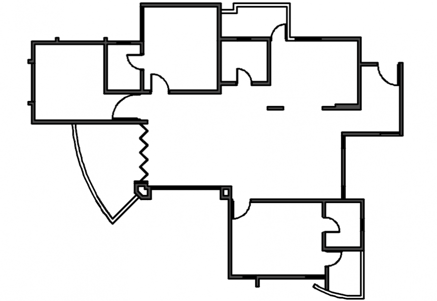 top view house plan detail