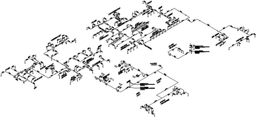 Top view installation of hospital
