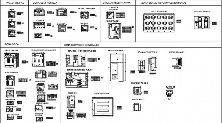 Top view layout plans detail of bathroom and others dwg file