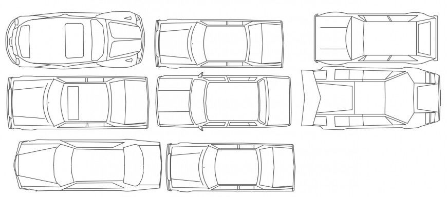 Top view model of all cars detail file