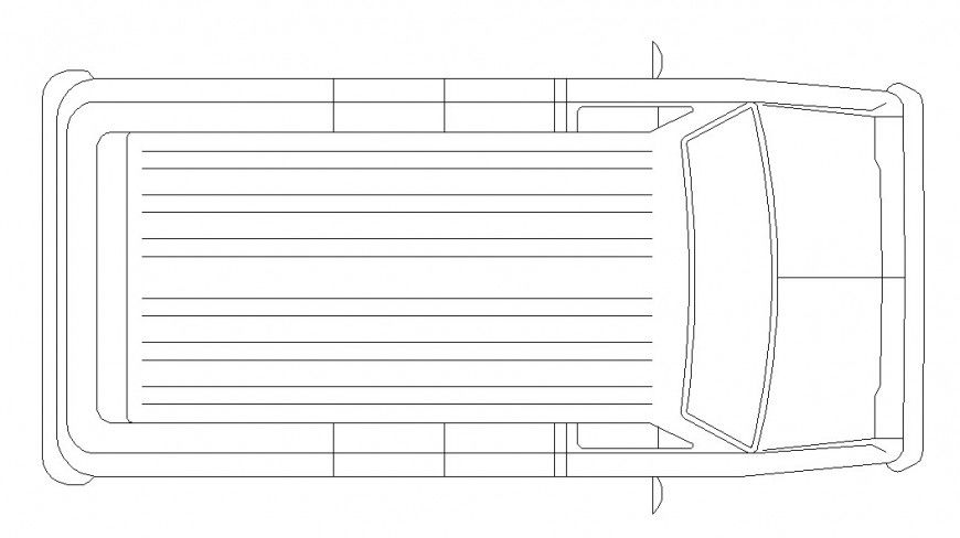 Top view of a van , vehicle 2d model design