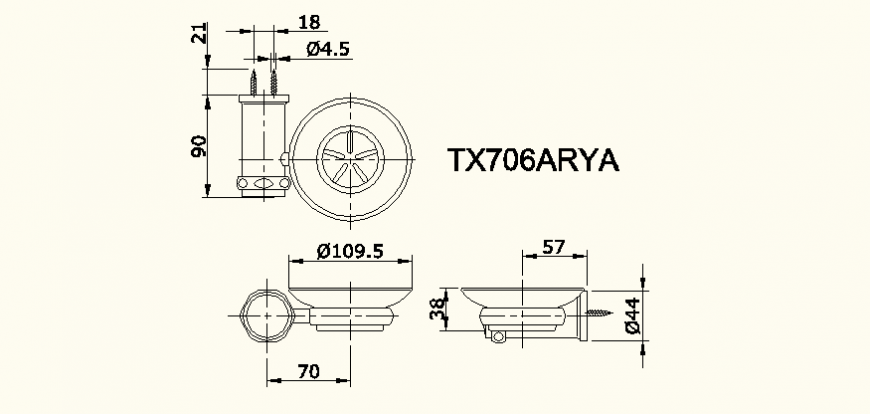 Top view of English modern toilet detail elevation dwg file