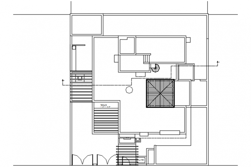 Top view of floor levels in bungalow