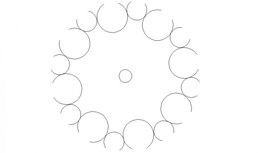 top view of plant 2d autocad file