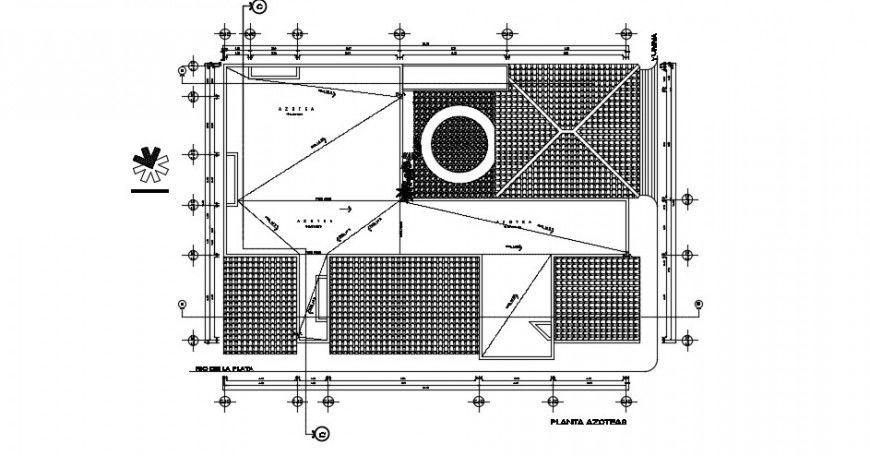 Top view of residence project detail cad file