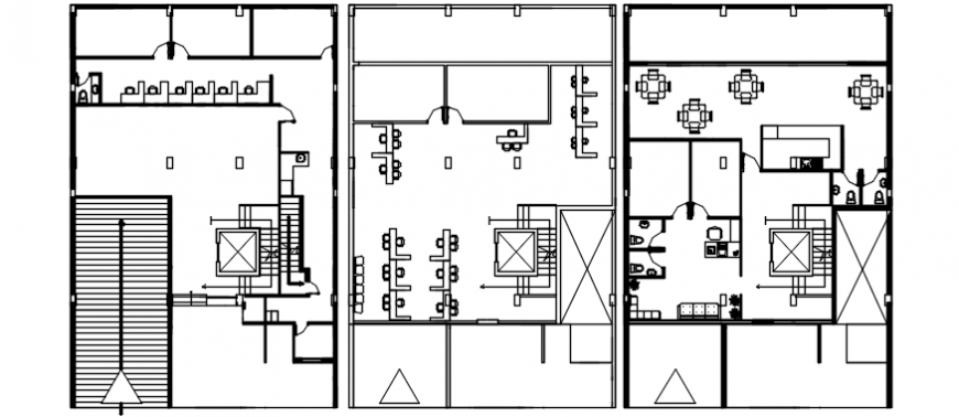 top view plan and sectional detailing of a bank