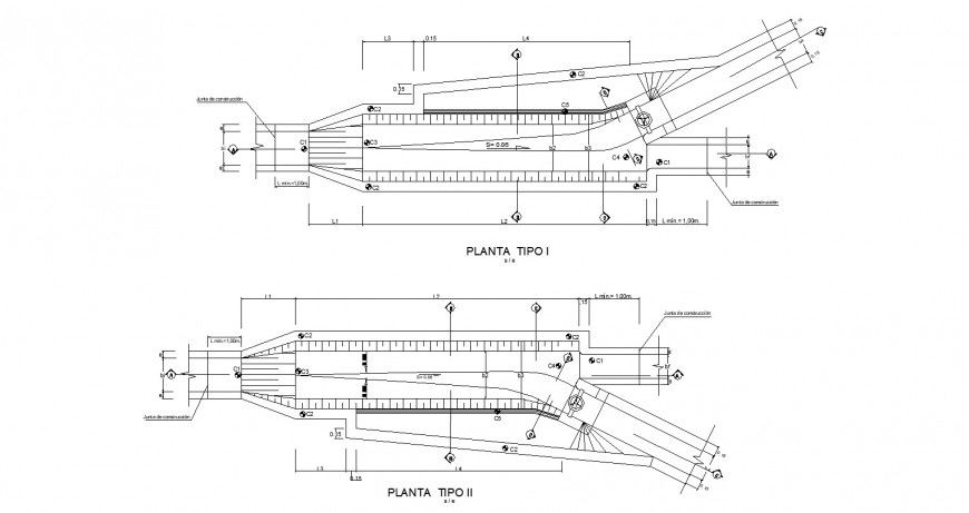Top view plan of the sand trap drawing in dwg AutoCAD file.