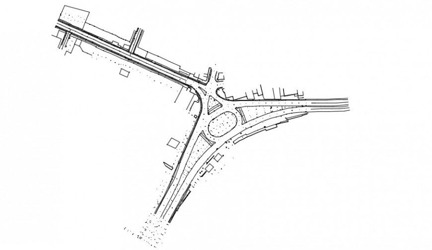 Top view road structureplan detail dwg file