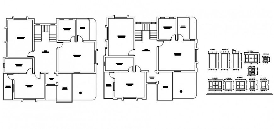 Top view spacing plan of housing project