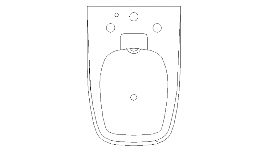 Top view water closed dwg file