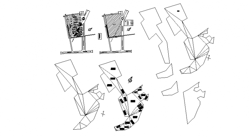 Topographical area detailing 2d CAD drawings dwg file