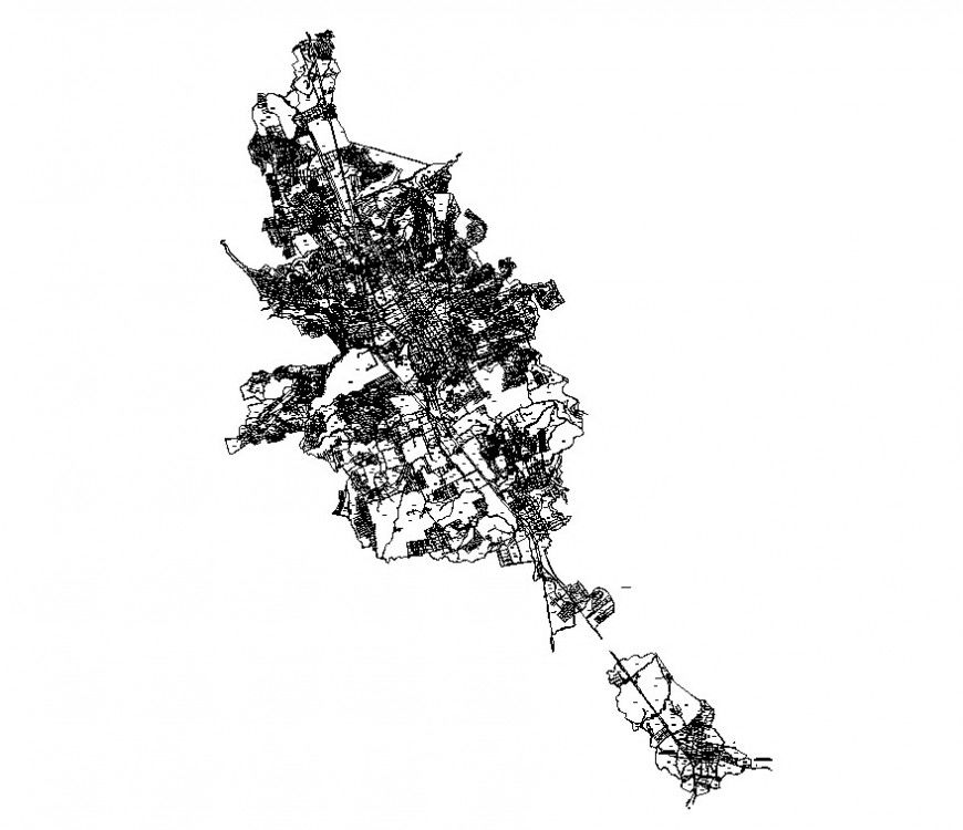 Topographical map detail 2d view CAD block layout autocad file