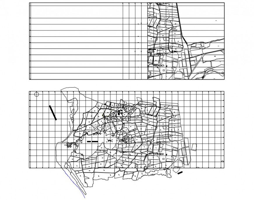 Topographical mapping of an area plan 2d view layout file in dwg format