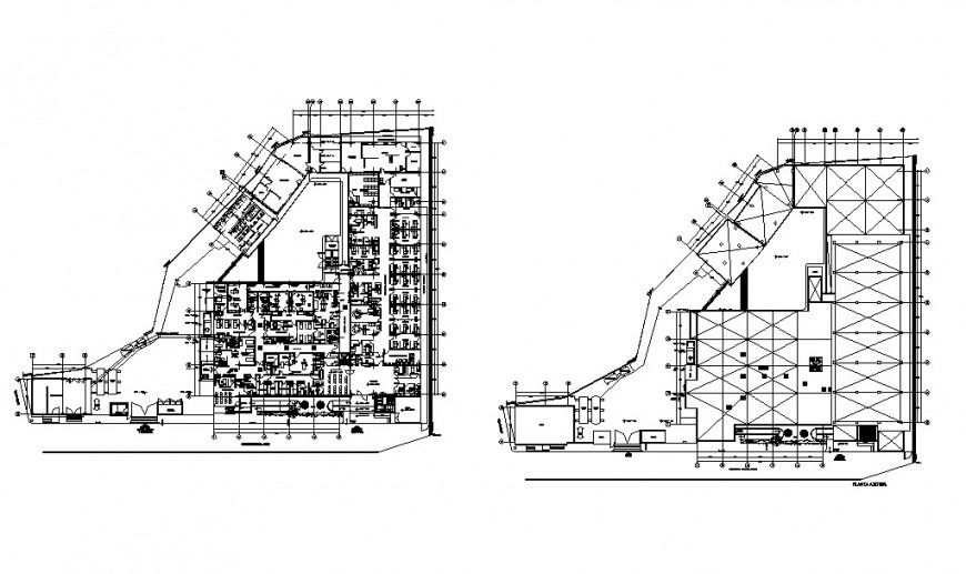 Tourist hotel building distribution plan cad drawing details dwg file