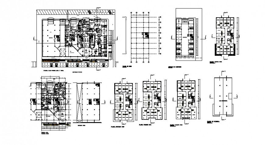 Tower alpha and beta of hospital floor plan in auto cad