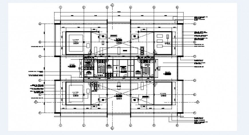 Tower plant electrical installation and plumbing details dwg file