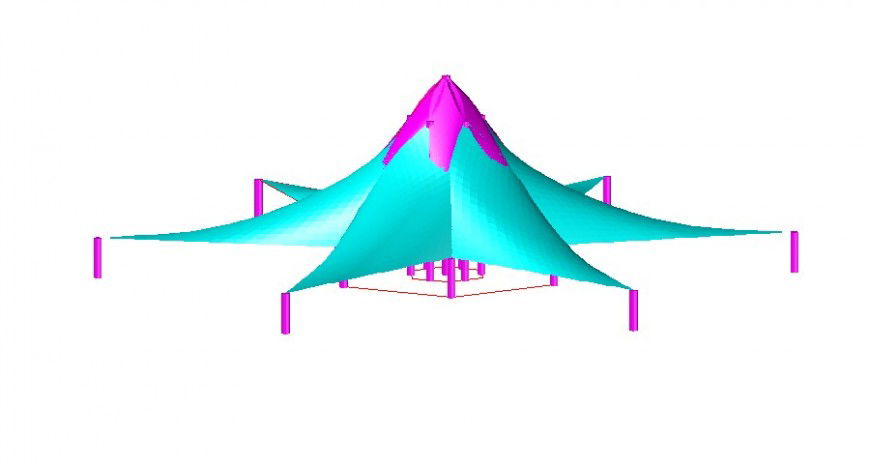 Town 3 D modal detail dwg file