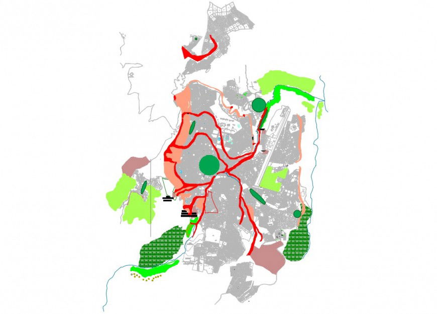 Town planning earth map cad drawing details dwg file