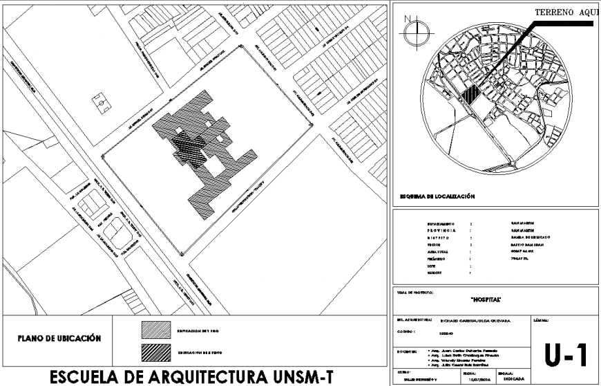 Town planning map with building in dwg file.