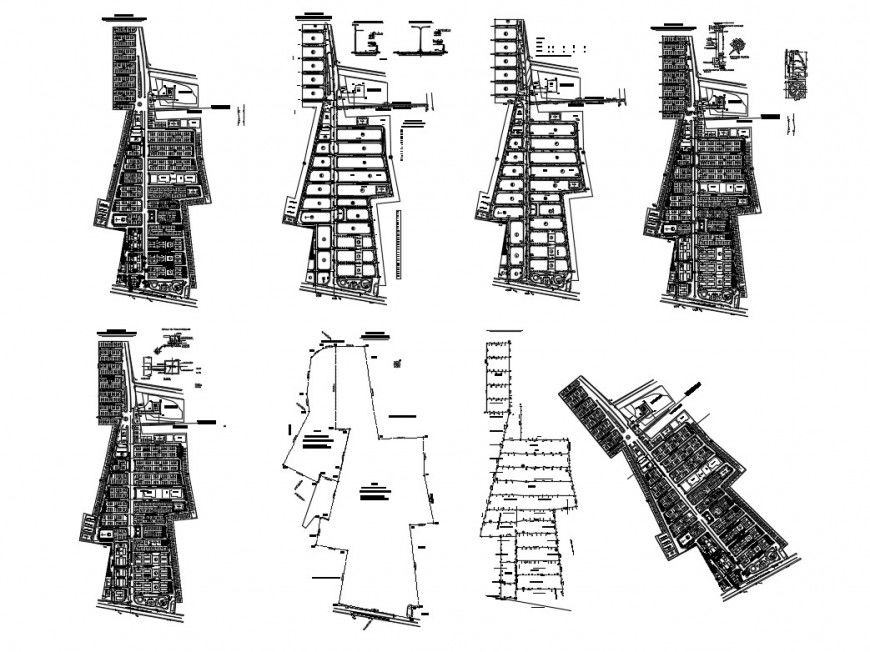Town planning of map city of santainesvene zuela dwg file