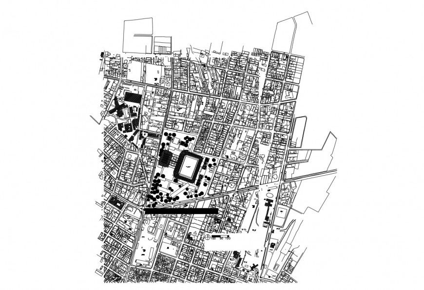 Town planning structure and location map cad drawing details dwg file