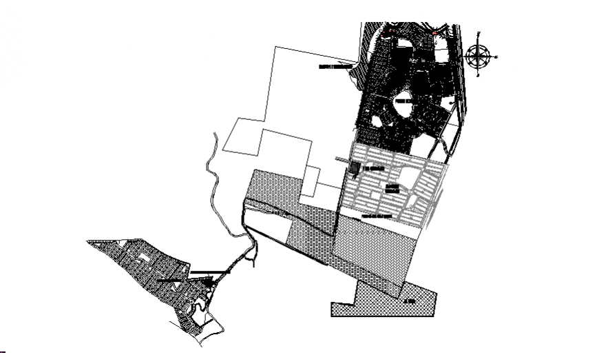Town planning with location map details architecture project details dwg file