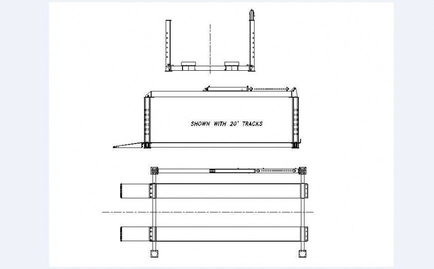 Track lift capacity plan and structure cad drawing details dwg file