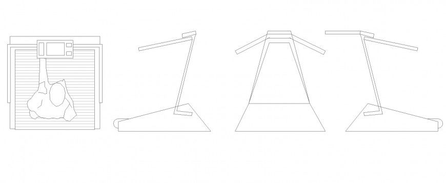 Trade mill detail drawing in dwg file.