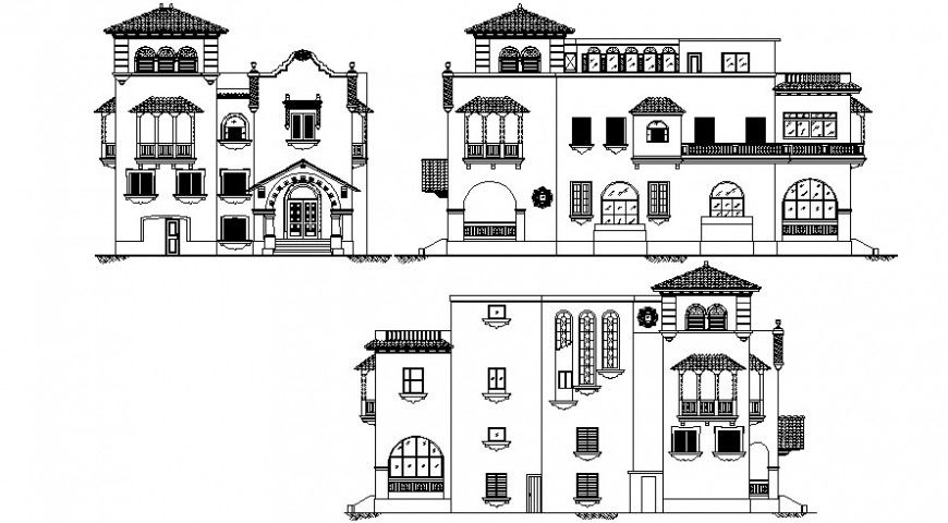 Tradition elevation design of residence house project